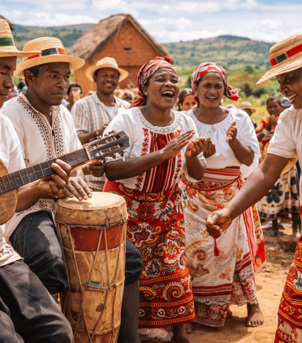 Scenic landscapes of Isalo National Park Madagascar, featuring dramatic sandstone formations and wildlife