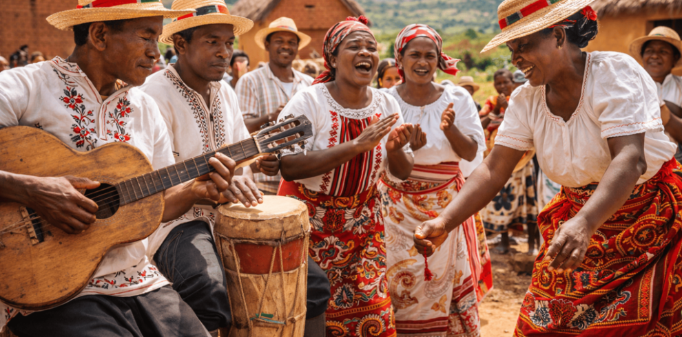 Scenic landscapes of Isalo National Park Madagascar, featuring dramatic sandstone formations and wildlife