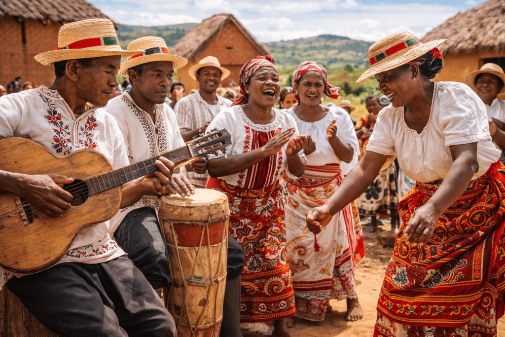 Scenic landscapes of Isalo National Park Madagascar, featuring dramatic sandstone formations and wildlife