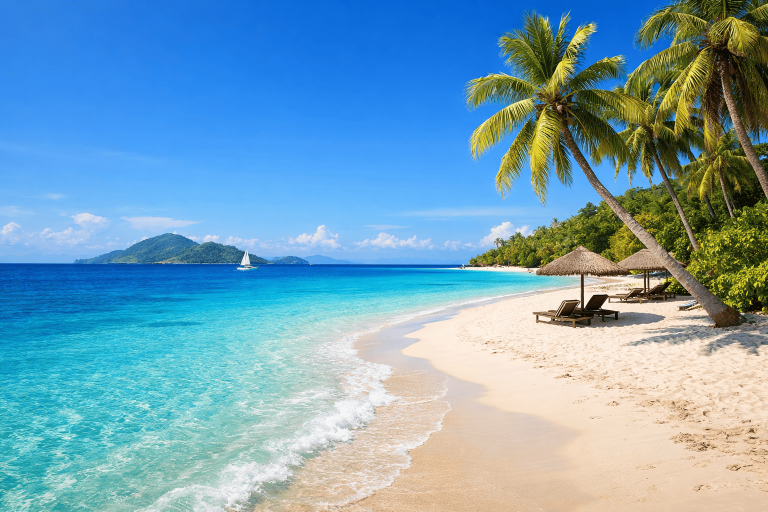 Nosy Be tropical beach in Northern Madagascar