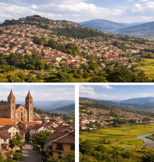 Fianarantsoa Madagascar cultural city and vineyards