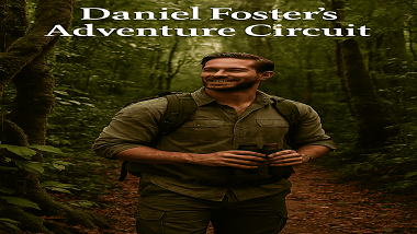 “Daniel Foster exploring Madagascar’s rainforest on an adventure circuit, surrounded by lush vegetation and wildlife.”